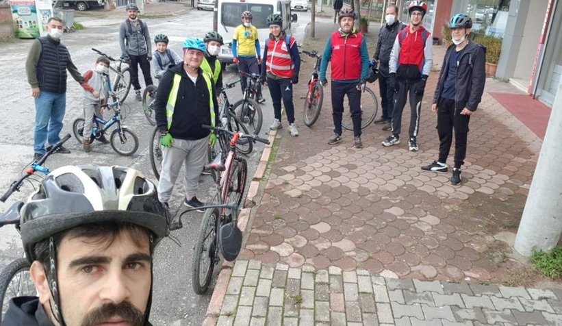 Bisiklet turuna katıldılar