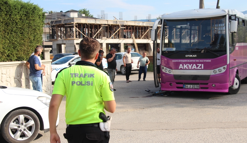 Bisikletli çocuk halk otobüsünün altında kaldı