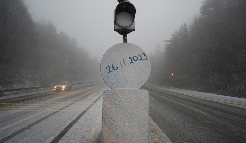 Bolu Dağı geçişinde kar ve tipi etkili oluyor