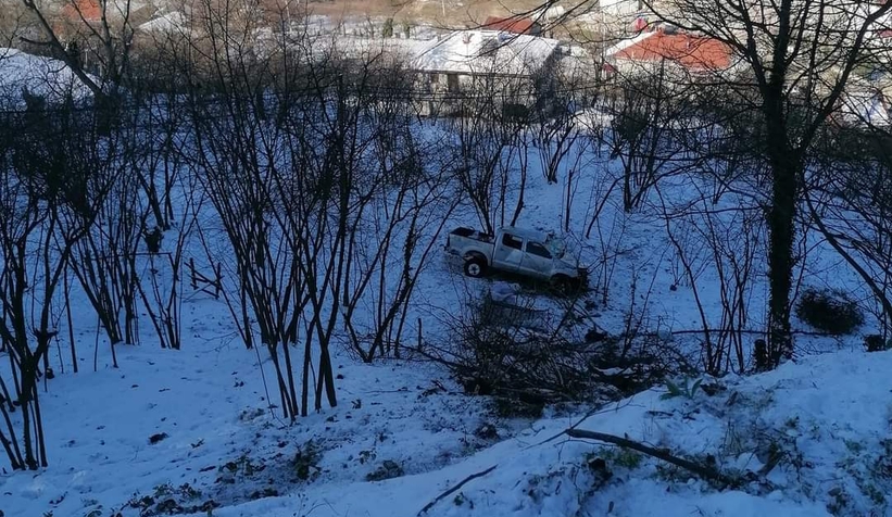Boztepe yolunda fındıklığa uçtu
