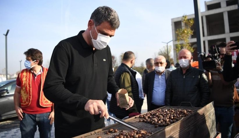 Bu festivalde 2 ton kestane ücretsiz dağıtıldı
