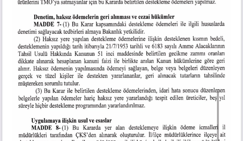Buğday ve arpa üreticilerine destek ödemesi yapılacak
