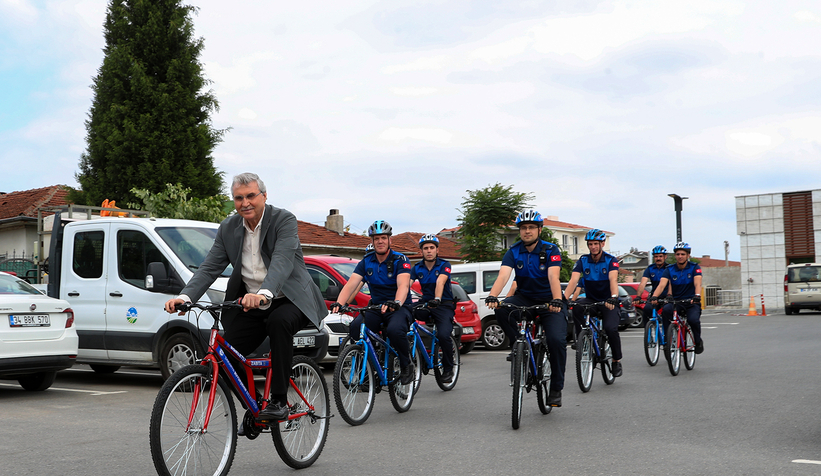 Büyükşehirde bisikletli zabıta timi dönemi