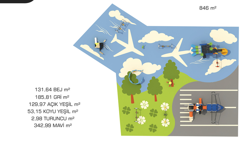 Büyükşehirden çocuklar için uçak park