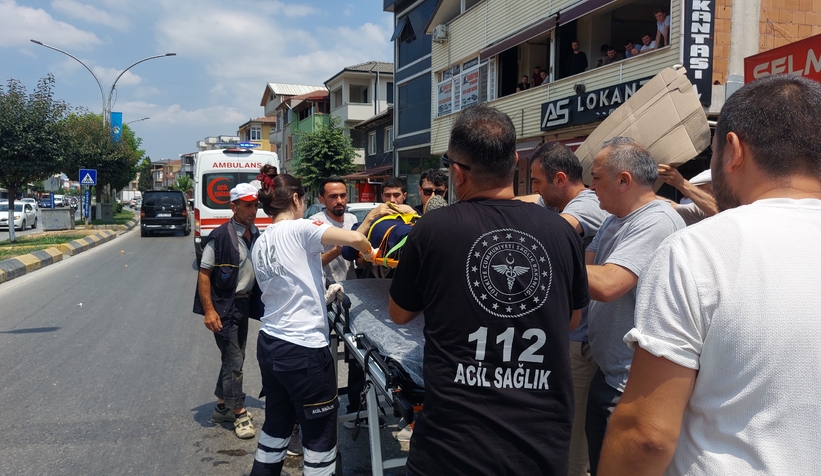 Cadde'de korkutan kaza