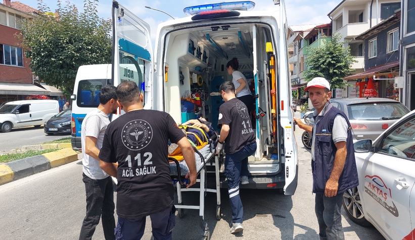 Cadde'de korkutan kaza