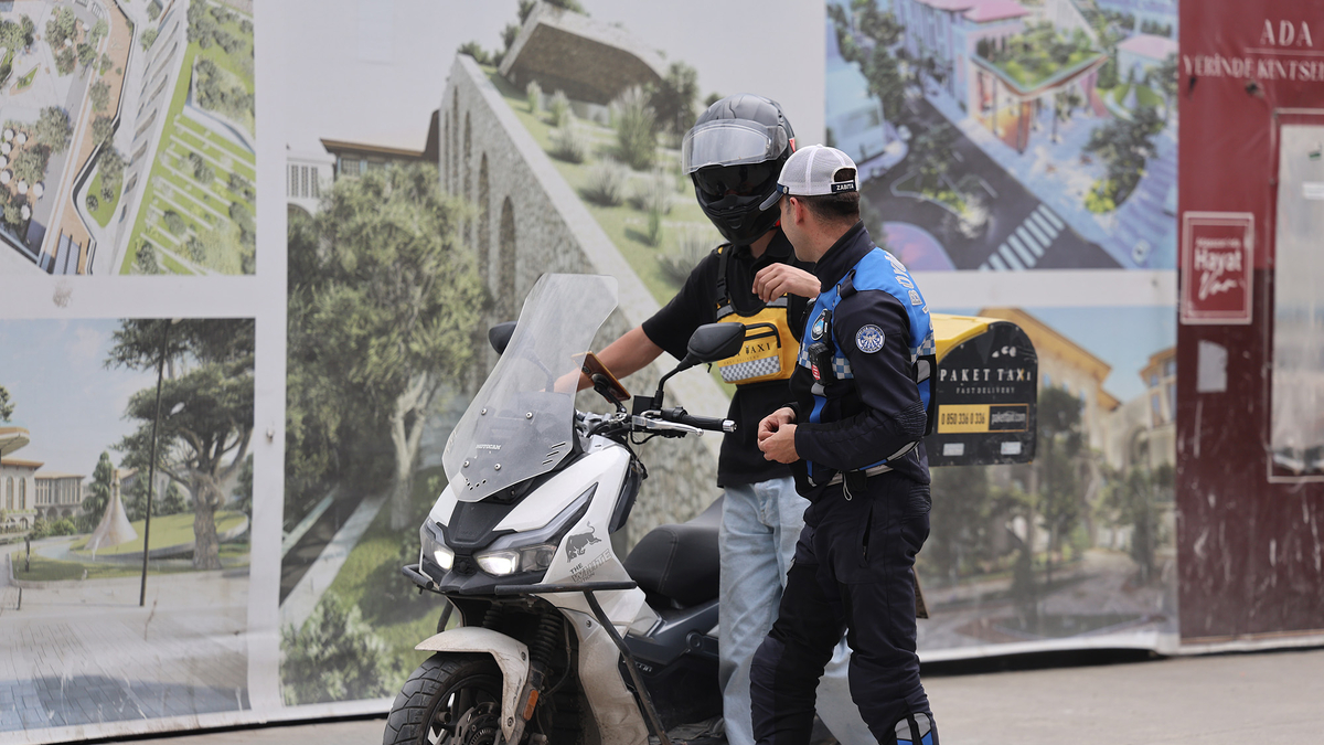Çark’ta ve Uzunçarşı’da motosiklet ve bisiklet denetimi