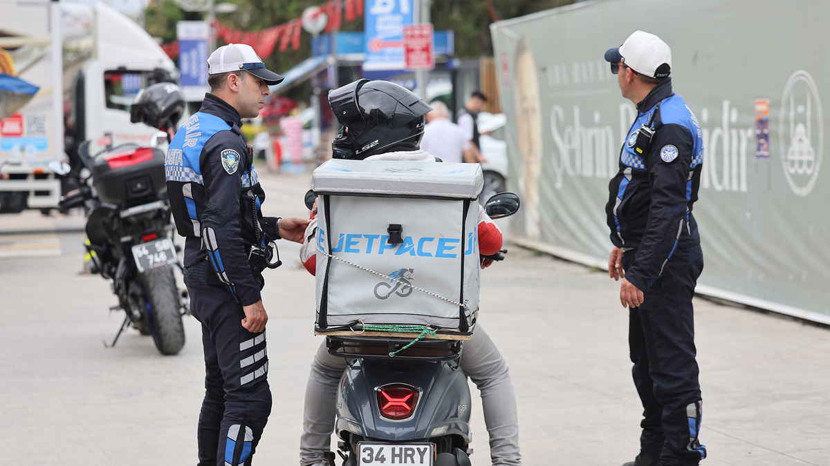 Çark’ta ve Uzunçarşı’da motosiklet ve bisiklet denetimi