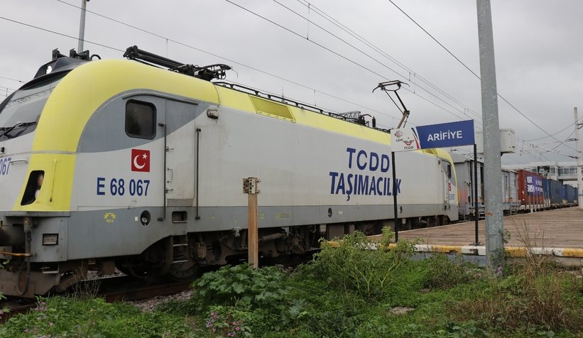 Çin'e giden tren Sakarya'da böyle görüntülendi