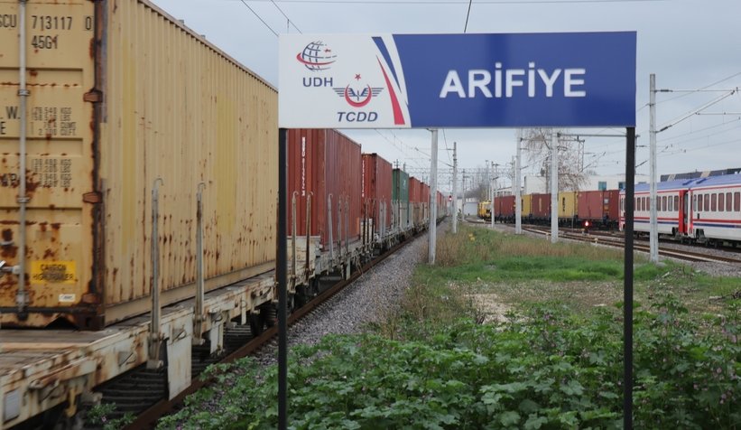 Çin'e giden tren Sakarya'da böyle görüntülendi