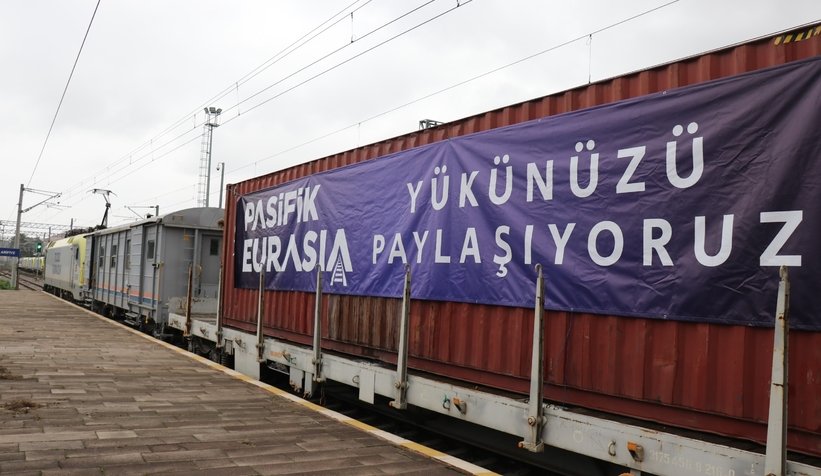 Çin'e giden tren Sakarya'da böyle görüntülendi