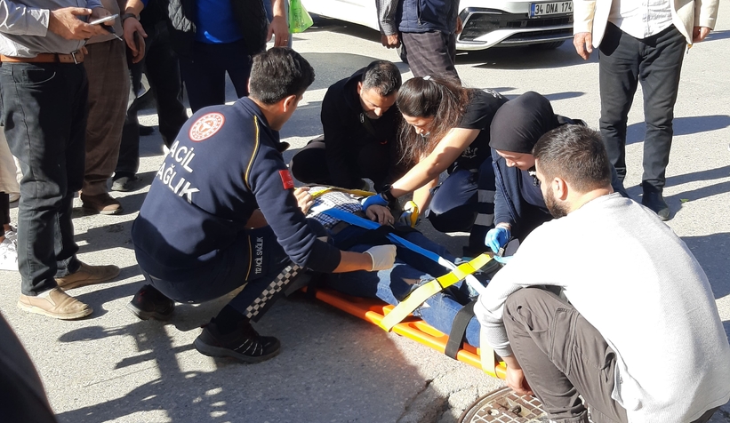 Cip ile çarpışan motosiklet sürücüsü yaralandı