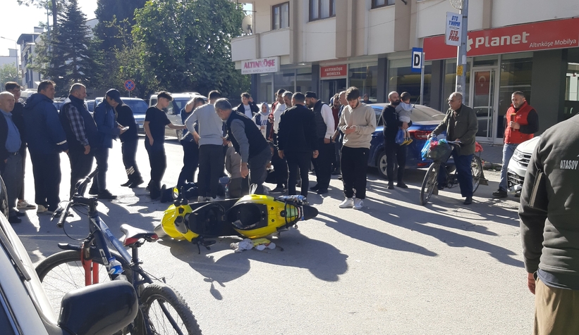Cip ile çarpışan motosiklet sürücüsü yaralandı