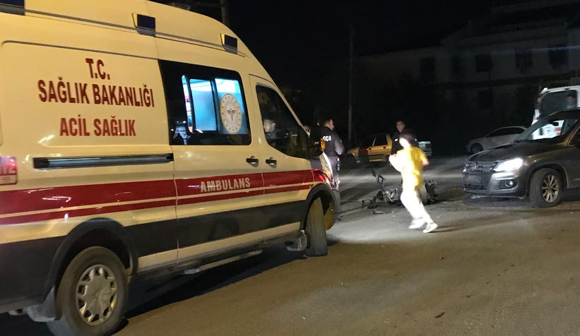 Cip ile çarpışan motosikletli yaralandı