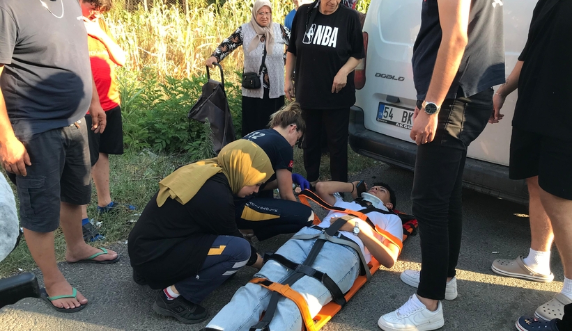 Cip ile çarpışan motosikletli yaralandı