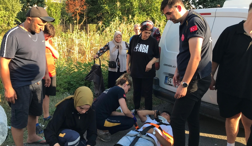 Cip ile çarpışan motosikletli yaralandı