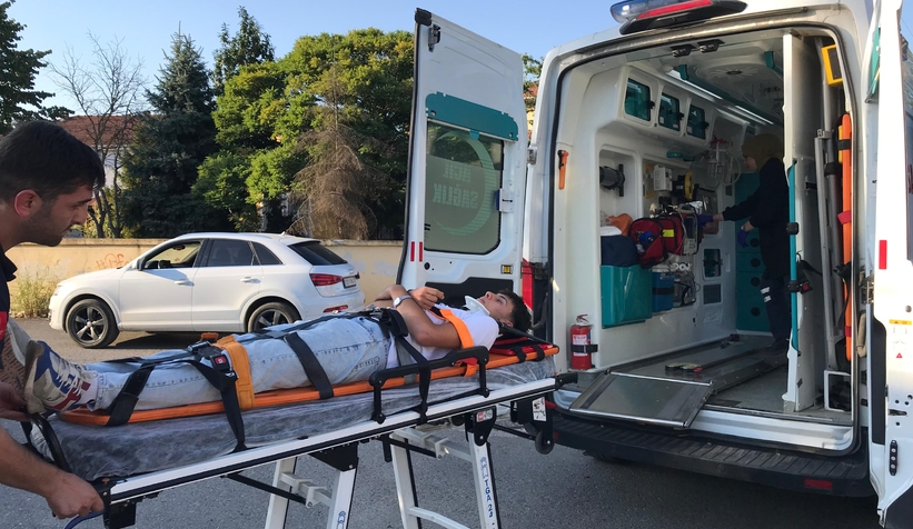 Cip ile çarpışan motosikletli yaralandı