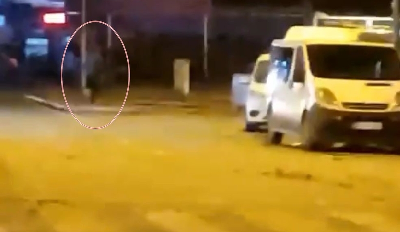 Çöp konteynerinin peşinden böyle koştu