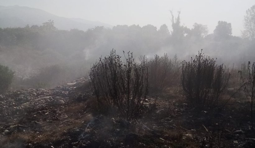 Çöplük yangını bıktırdı