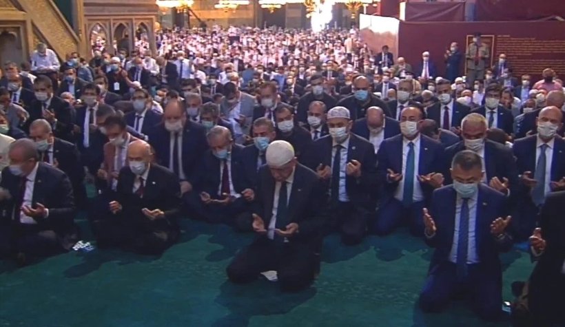 Cumhurbaşkanı Erdoğan Ayasofya'da