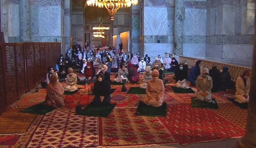 Cumhurbaşkanı Erdoğan Ayasofya'da
