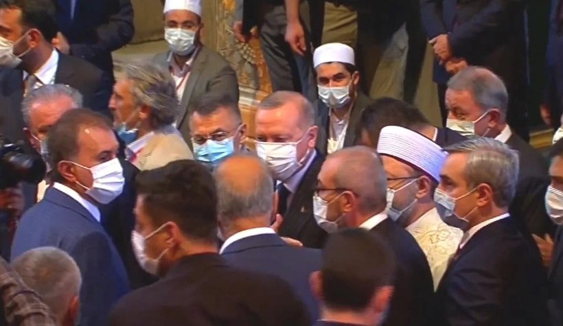 Cumhurbaşkanı Erdoğan Ayasofya'da