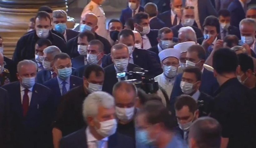 Cumhurbaşkanı Erdoğan Ayasofya'da