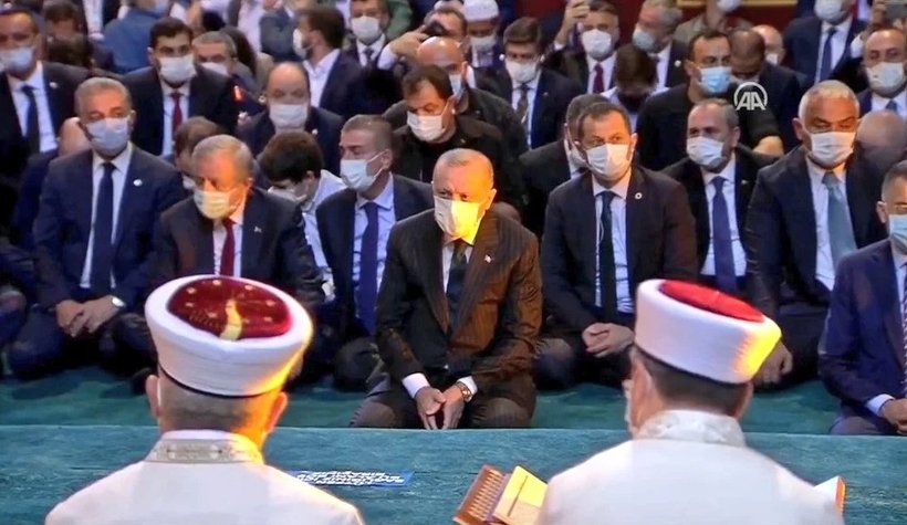 Cumhurbaşkanı Erdoğan Ayasofya'da