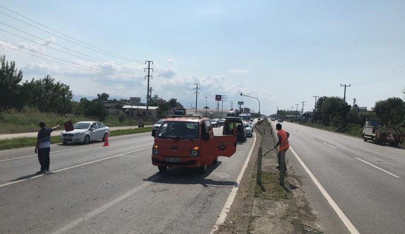 D-100'de kaza: 2 yaralı