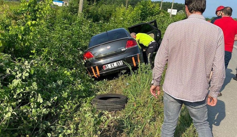 D-100'de kaza: 2 yaralı