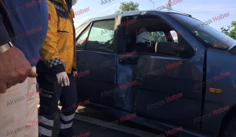 D-100'de kaza; Araçta sıkıştı