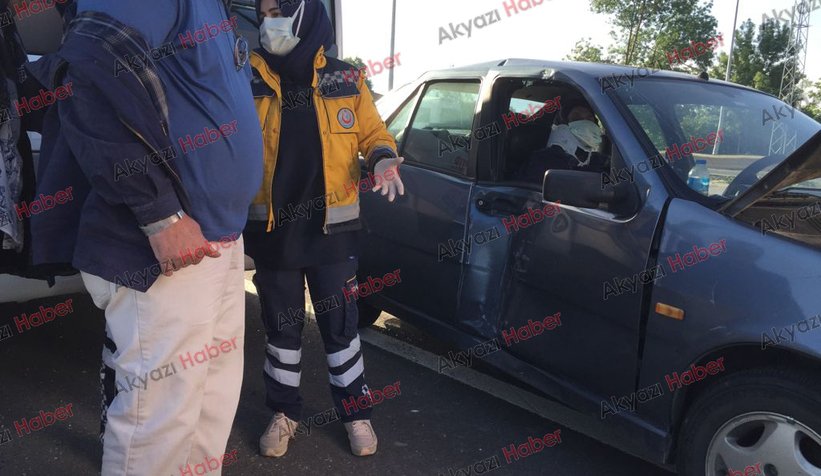 D-100'de kaza; Araçta sıkıştı