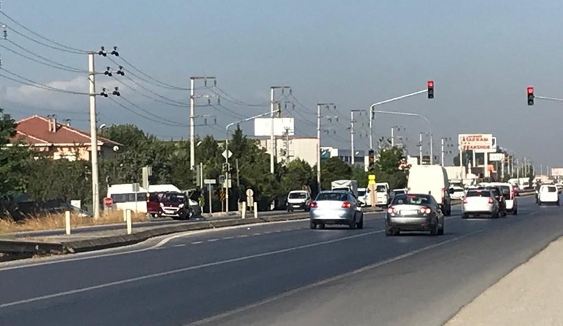 D-100'de korkutan kaza