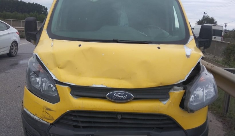 D-100'de zincirleme kaza: 2 yaralı