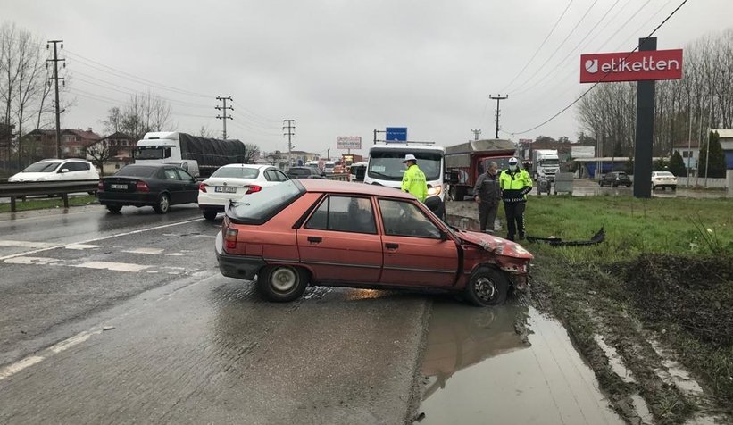 D-100'de zincirleme kaza