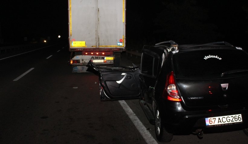 D-100'deki dehşet kaza anı kamerada