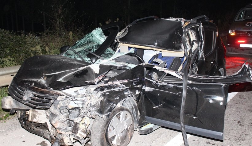 D-100'deki dehşet kaza anı kamerada