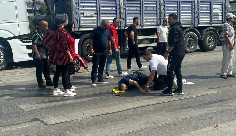 D-100’de korkutan kaza!