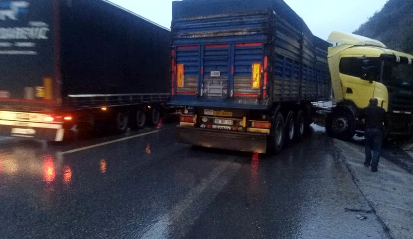 D-650'de kamyon devrildi