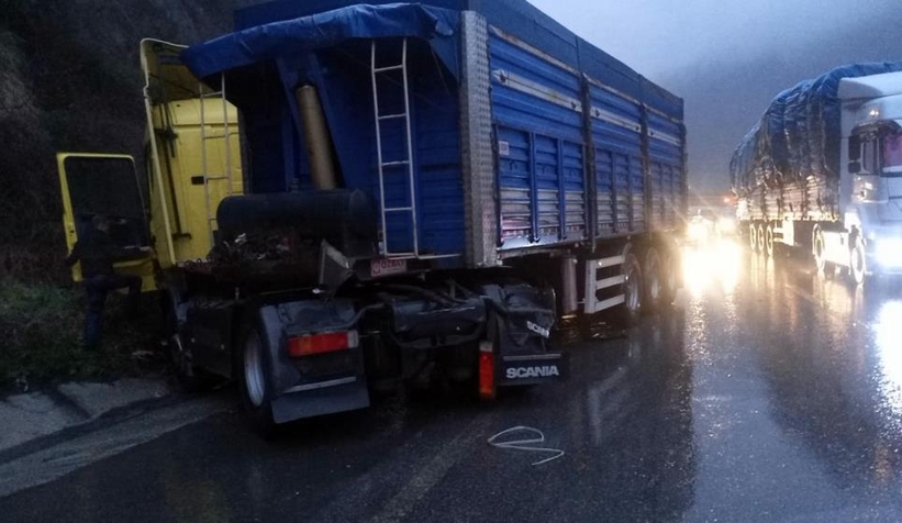 D-650'de kamyon devrildi