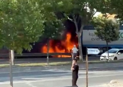 D 650'de tır bomba gibi patladı