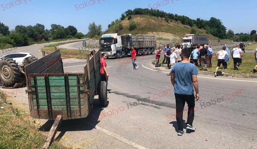 Dehşete düşüren kaza; Traktör ikiye bölündü