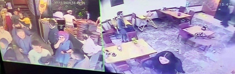 Depremde korkudan bayıldı; İşte o anlar