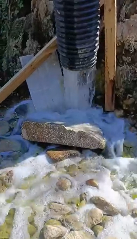 Dereye atık boşaltıldı, hayvanlar öldü iddiası