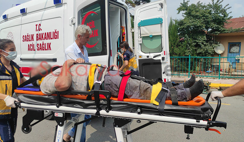 Dereye düşen işçiyi itfaiye kurtardı