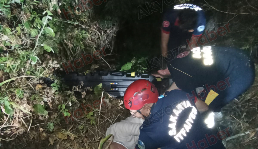 Dereye düşen kişi kurtarıldı