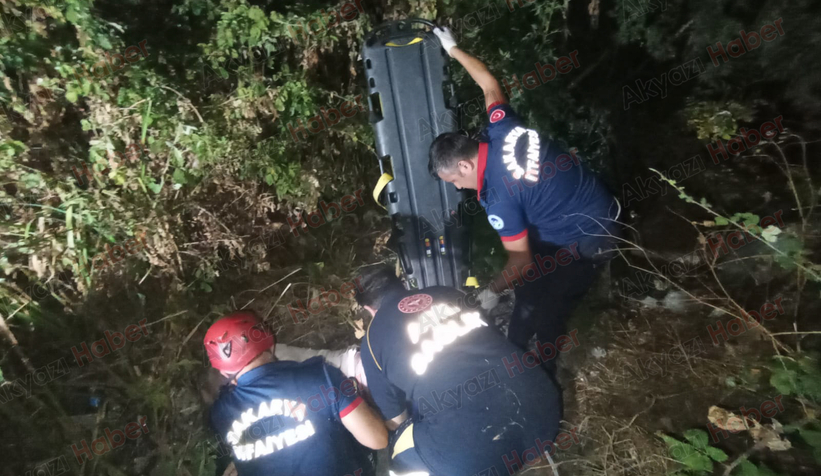 Dereye düşen kişi kurtarıldı