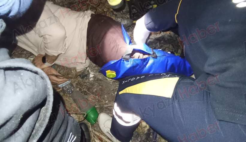 Dereye düşen kişi kurtarıldı