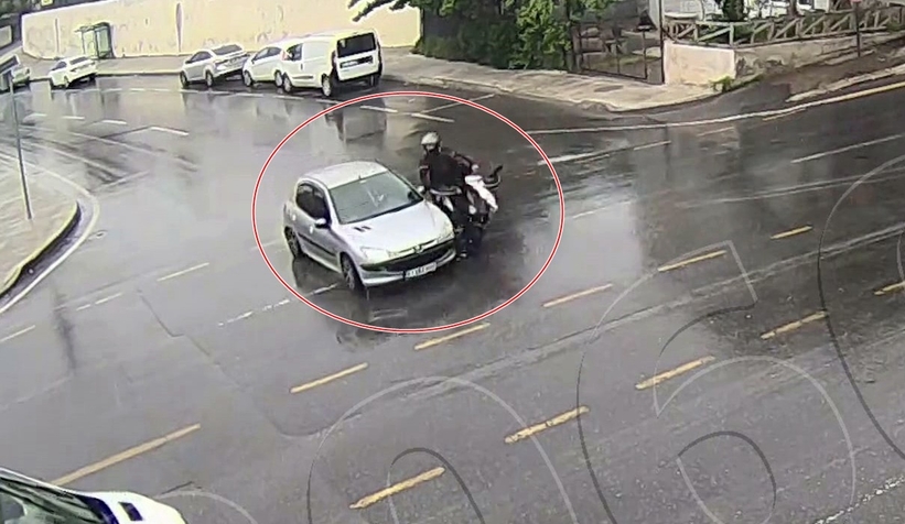 Kaza anları kamerada