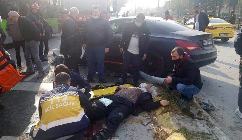 Donatımda feci kaza, yayanın topuğu koptu